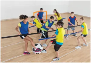 Students Playing Human Foosball