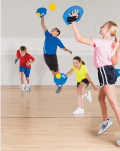 Students playing PE game