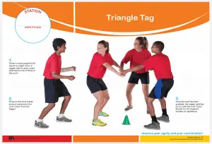 Triangle tag fun PE games