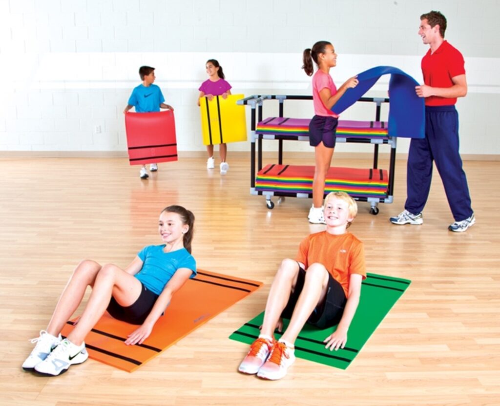 The Future of Fitness Testing in Schools 2 Students doing sit-ups.